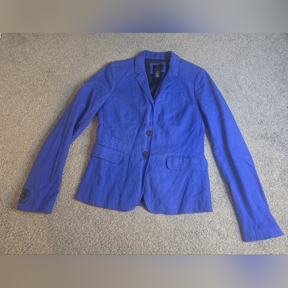 J. Crew Blazer Blue Ladies 8 Tall Business Casual Layering